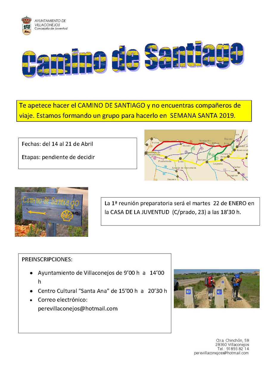 CAMINO DE SANTIAGO Ayto Villaconejos